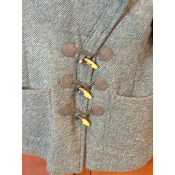 Banana Republic Toggle Closure Gray Wool Coat Size PS - Picture 4 of 11